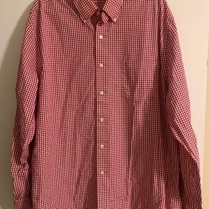 Martin Timeless As The Game Classic Burgandy/White Gingham Men's Shirt Size XXL